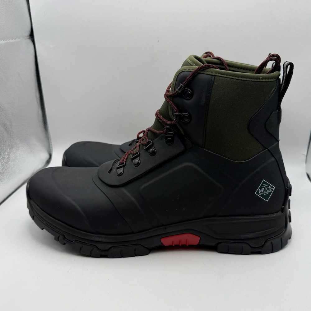 Muck Boots Men's 14 Apex Lace Up Black Waterproof Boots AXML000 New‎